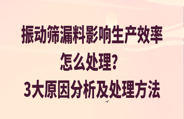 振動(dòng)篩漏料影響生產(chǎn)效率怎么處理？3大原因分析及處理方法